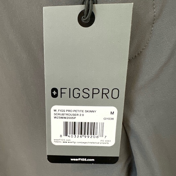 Figs Women’s Mist FigsPro Zip Fly Scrubtrouser Size Medium Petitie NWT - Picture 5 of 5